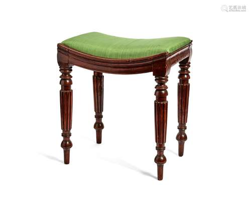 A George IV mahogany stool