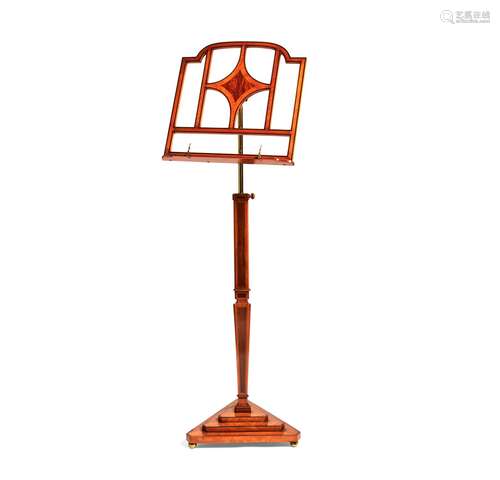 Y A Regency satinwood and rosewood inlaid music stand