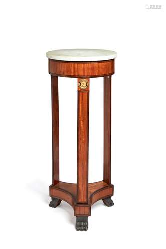 Y A Viennese satinwood and rosewood crossbanded pedestal table