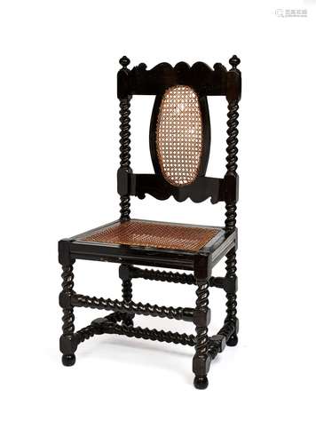 Y A Dutch Colonial solid ebony side chair