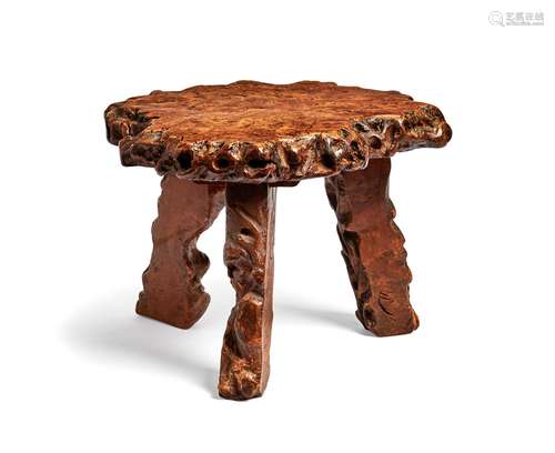 A burr elm stool