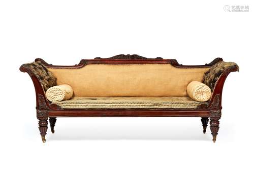 Y A George IV carved solid rosewood sofa frame