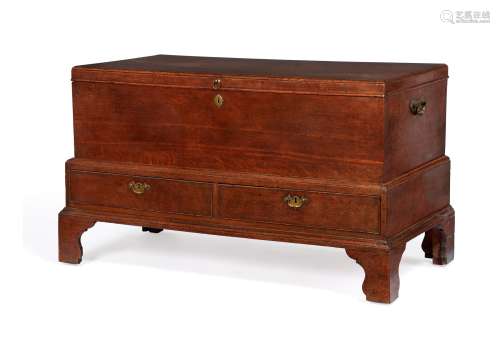 A George I oak mule chest