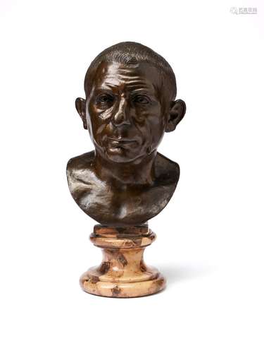 An Italian bronze bust of Lucius Caecilius Iucundus after the Antique