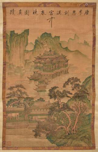 A group of five Chinese scroll paintings