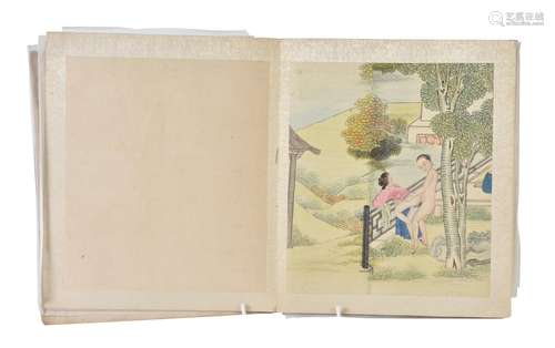 A Chinese album of twelve 'erotic' scenes