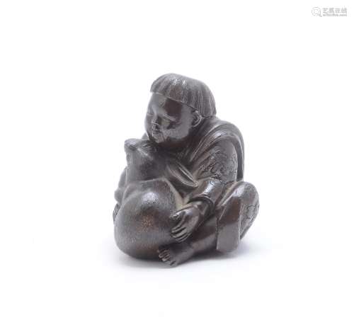 MIYAO EISUKE: A Japanese Bronze Figure of a Boy