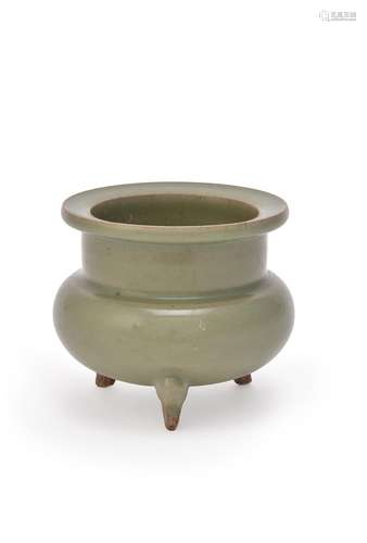 A Chinese celadon tripod censer