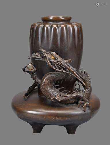 A Japanese Bronze Vase