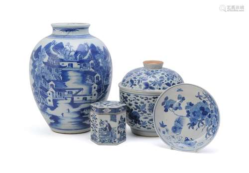 A Chinese blue and white vase