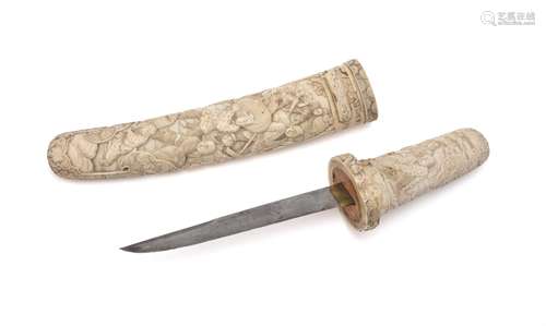 Y A Japanese Ivory Mounted Tanto