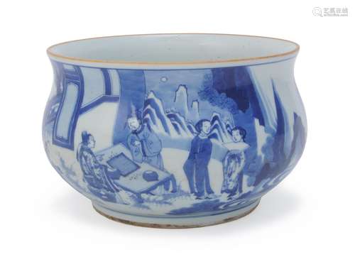 A Chinese blue and white bowl