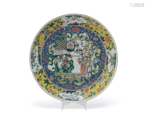 A Chinese Famille verte dish