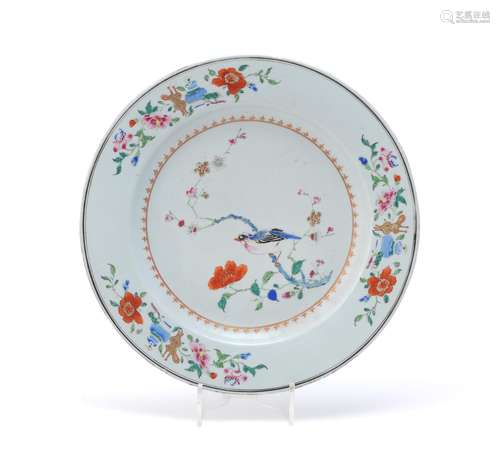 A Chinese famille rose plate