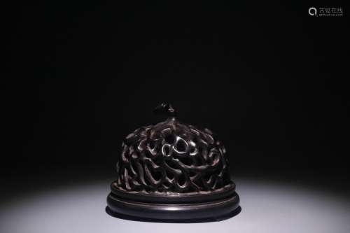 A Chinese Rosewood Censer