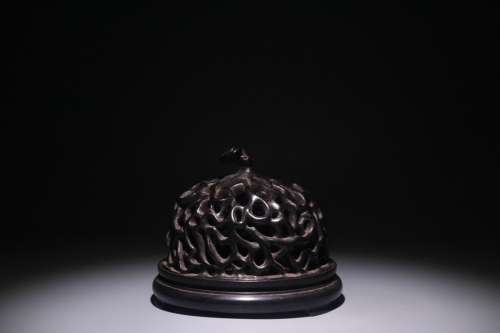 A Chinese Rosewood Censer