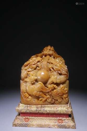 A Chinese Tianhuang Stone Dragon Seal