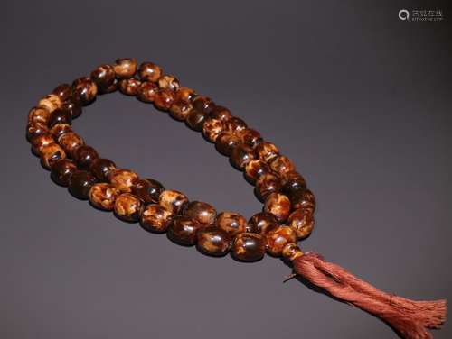 A Chinese Amber Rosary