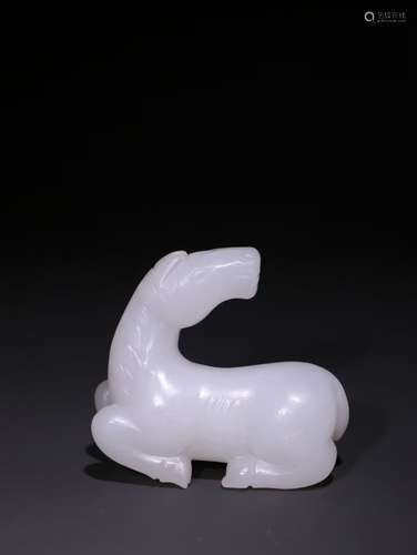 A Chinese Hetian Jade Horse Ornament