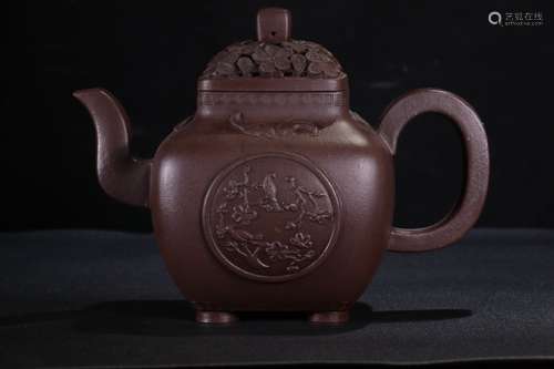 A Chinese Zisha Teapot With Mark