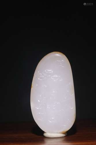 A Chinese Hetian Jade Figure-Story Hand Piece