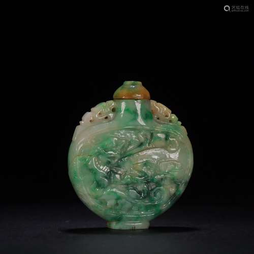 A Chinese Jadeite Snuff Bottle