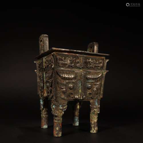 A Chinese Bronze Ware Beast Pattern Censer
