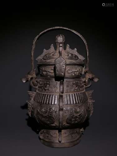 A Chinese Bronze Ware Container