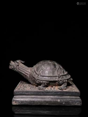 A Chinese Bronze Turtle Ornament