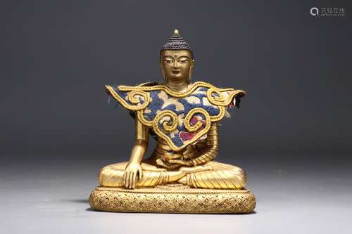 A Chinese Gilt Bronze Gautama Buddha