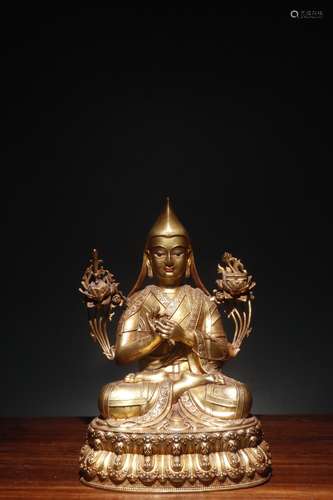 A Chinese Gilt Bronze Buddha