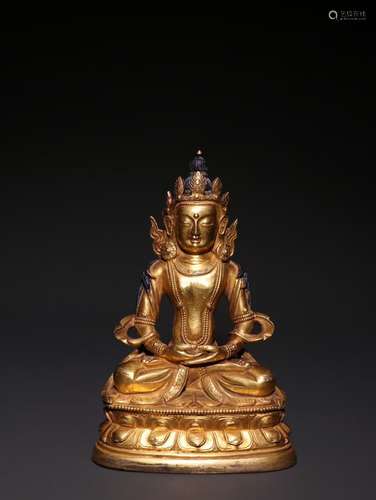 A Chinese Gilt Bronze Buddha