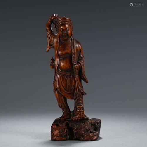 A Chinese Agarwood Figure Ornament