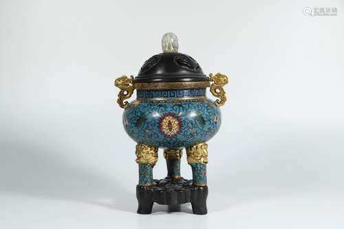 A Chinese Cloisonne Censer