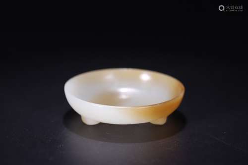 A Chinese Hetian Jade Brush Washer