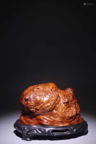 A Chinese Burl Beast Censer