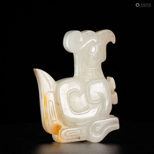 A Chinese Jade Carved Bird Ornament