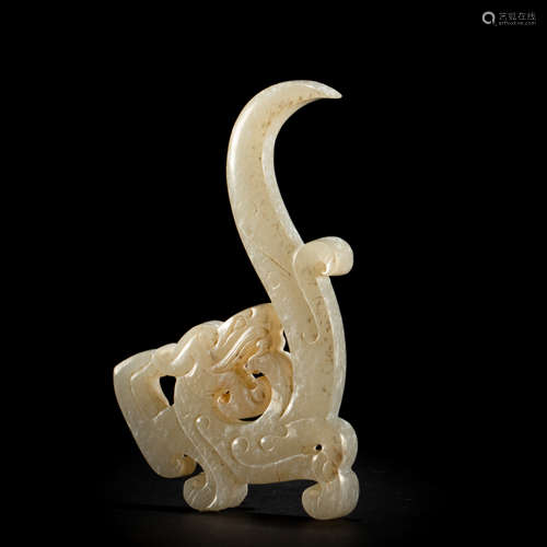 A Chinese Jade Carved Dragon Ornament