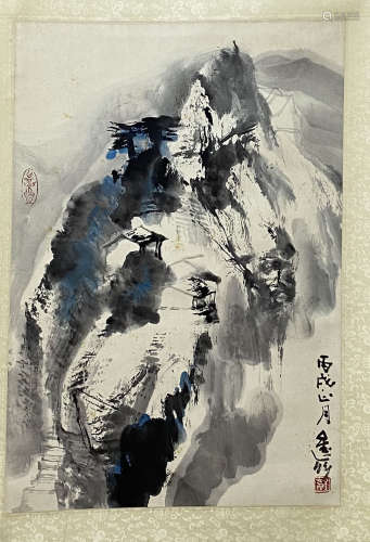 A Chinese Painting, Wang Jinling Mark