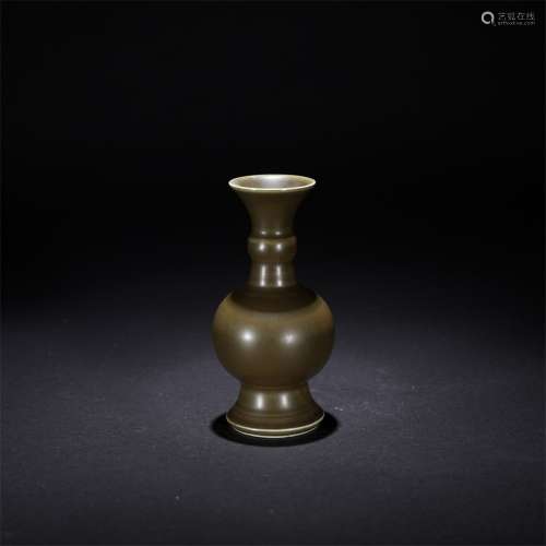 A Chinese Tea Dust Glaze Porcelain Flask
