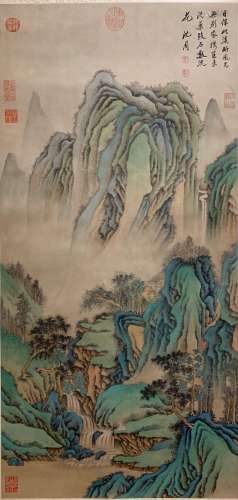 A Chinese Landscape Painting, Shen Zhou Mark