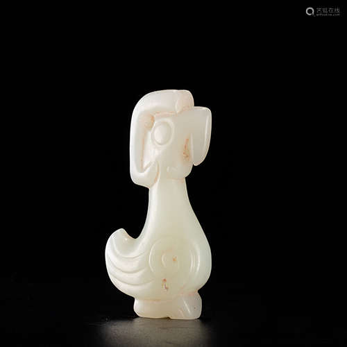 A Chinese Jade Carved Bird Ornament