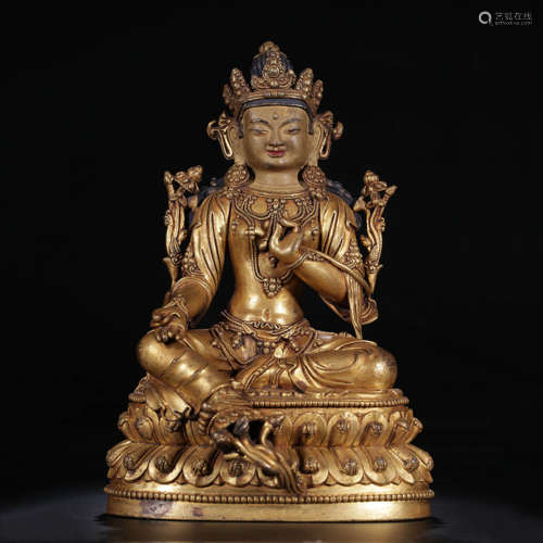 A Chinese Gild Bronze Tara Statue