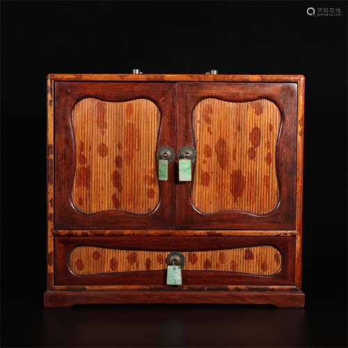 A Chinese Xiangfei Bamboo Suitcase