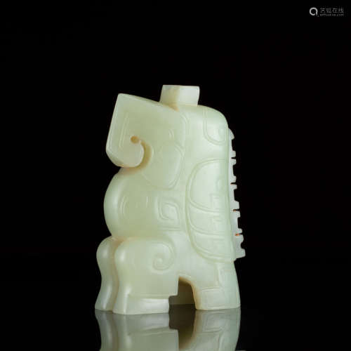 A Chinese Jade Carved Bird Ornament