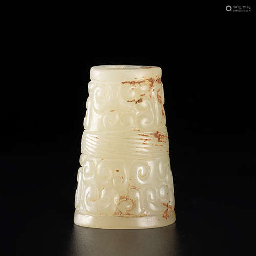 A Chinese Jade Carved Lezi Ornament