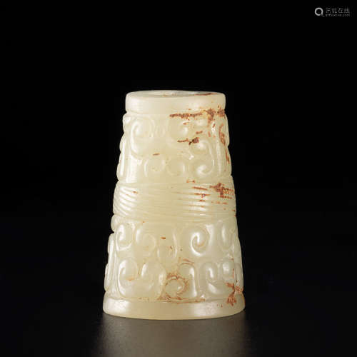 A Chinese Jade Carved Lezi Ornament