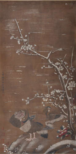 A Chinese Flower&Bird Painting, Lv Ji Mark