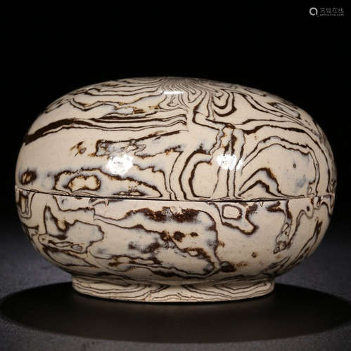 A Chinese Nerikomi Porcelain Compact