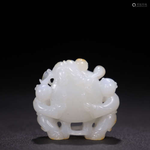 A Chinese Hetian Jade Carved 